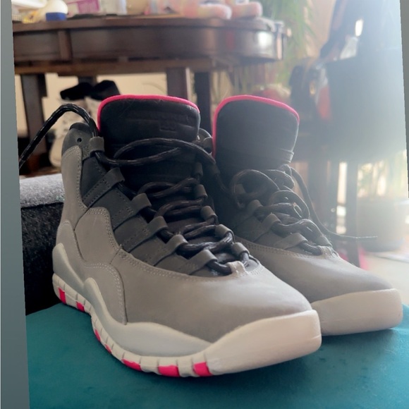 NIKE AIR JORDAN 10 X RETRO *SMOKE GREY-PINK* [487211-006] - Picture 5 of 8